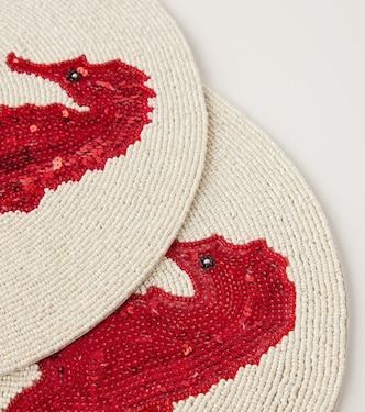 Set di 2 tovagliette Seahorse con perline | Les-Ottomans