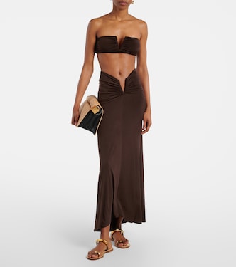 Clara ruched bandeau bikini top | Jade Swim