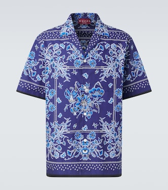 Floral cotton bowling shirt | Gucci