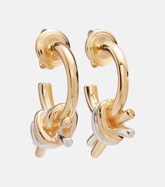 Knot 18kt gold and sterling silver earrings | Bottega Veneta