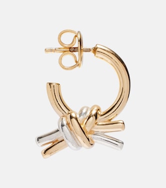 Knot 18kt gold and sterling silver earrings | Bottega Veneta