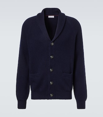 Ribbed-knit cotton cardigan | Brunello Cucinelli