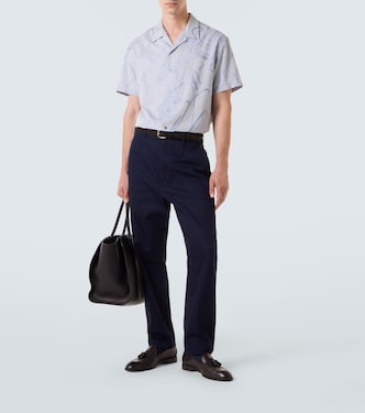 Printed cotton, wool, and silk bowling shirt | Berluti