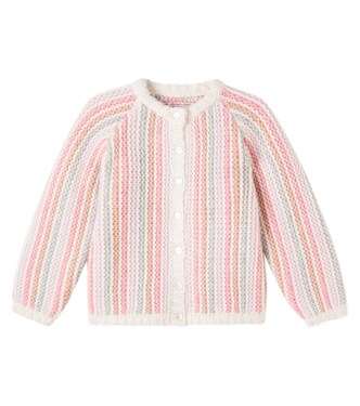 Kiri striped wool and cotton cardigan | Konges Sløjd