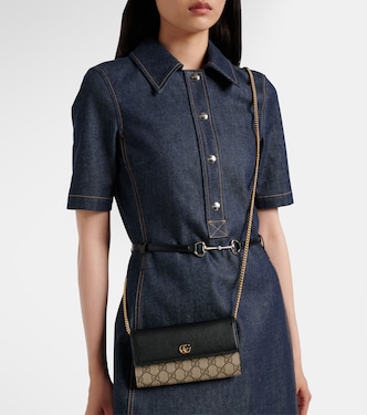 Portemonnaie mit Kettenriemen GG Marmont aus Leder | Gucci