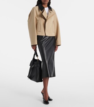 Cropped cotton and wool peacoat  | Givenchy