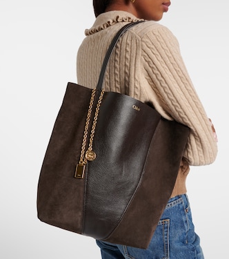 Sac Chloé Spin en cuir et daim | Chloé