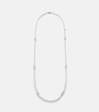 Halskette aus Südseeperlen mit 18kt Weißgold und Diamanten | Mikimoto