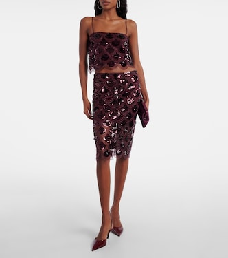 Embellished mesh crop top | Rotate