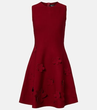 Miniabito in maglia con stampa floreale | Oscar de la Renta