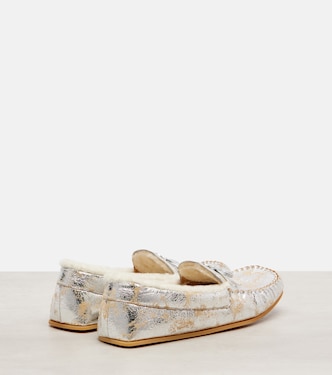 Mocasines Bonnie Doble G de piel metalizada | Gucci