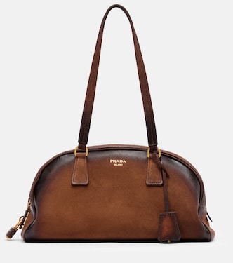 Prada Bowling Medium suede tote bag | Prada