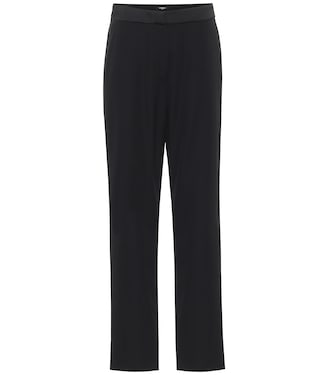 Low-rise straight satin pants | Balmain