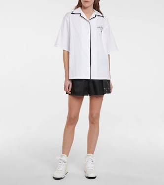 Leather high-top sneakers | Prada