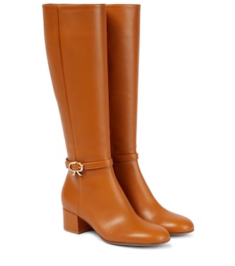 Botas altas de piel con lazo | Gianvito Rossi