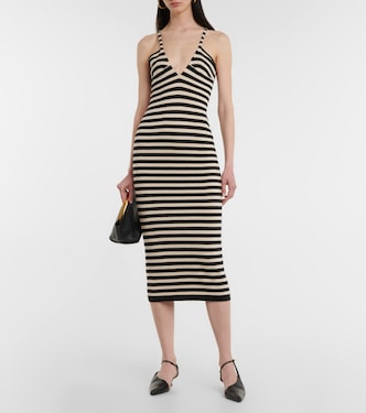 Georgia striped cashmere dress | Khaite