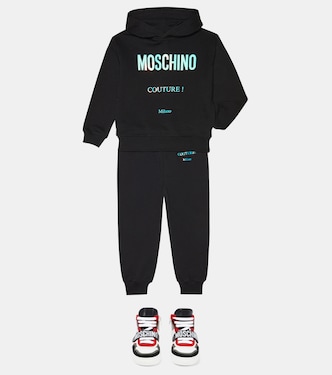 Logo cotton hoodie | Moschino Kids