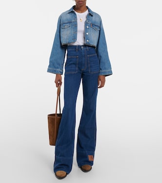 Jeans acampanados en denim de tiro alto | Dodo Bar Or
