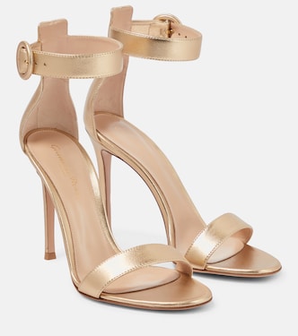 Sandalen Portofino 105 aus Metallic-Leder | Gianvito Rossi