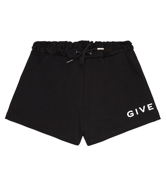 Shorts en mezcla de algodón con logo | Givenchy Kids
