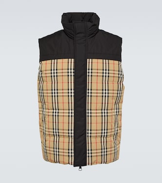 Chaleco de plumas Burberry Check | Burberry