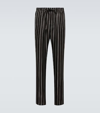 Pantaloni pigiama in seta a righe | Dolce&Gabbana