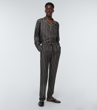 Pantaloni pigiama in seta a righe | Dolce&Gabbana