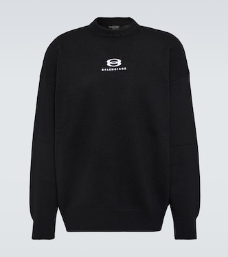 Pullover in lana e cashmere con logo | Balenciaga