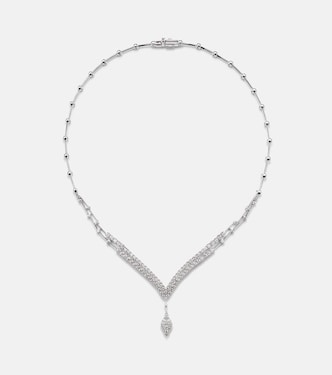 Collana in oro bianco 18kt con diamanti | Yeprem