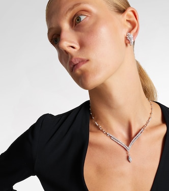 Collier Y-Not en or blanc 18 ct et diamants | Yeprem
