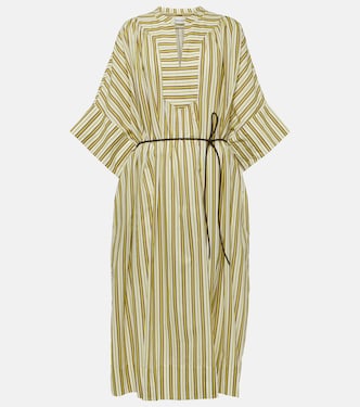 Vestido midi de algodón a rayas | Yves Salomon