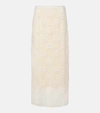 Gonna lunga Rayure in crochet di cotone | SIR