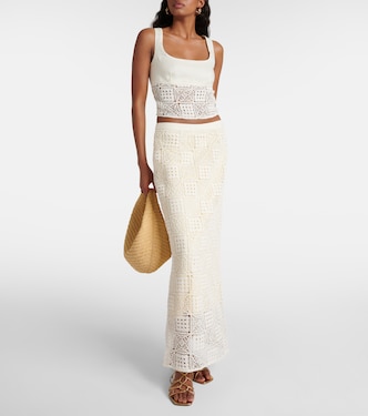 Gonna lunga Rayure in crochet di cotone | SIR