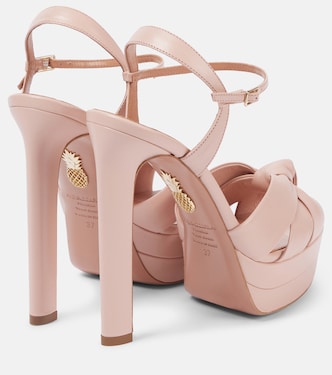 صندل بلاتفورم من الجلد Nina 130 | Aquazzura