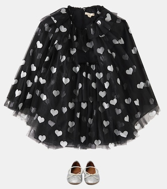 Heart-printed tulle cape | Konges Sløjd