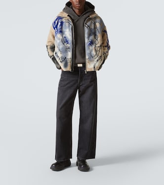 Teddy jacquard fleece zip-up jacket | Acne Studios