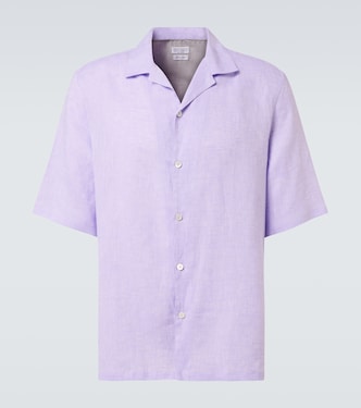 Linen bowling shirt | Brunello Cucinelli
