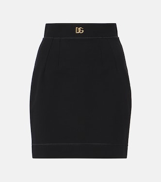 Minifalda de jersey con DG | Dolce&Gabbana