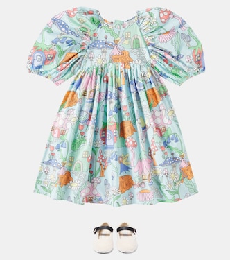 Abito in cotone con stampa floreale | Stella McCartney Kids