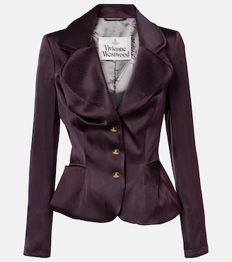 Orb striped ruffled jacquard blazer  | Vivienne Westwood