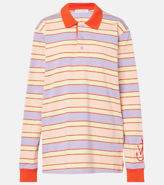 Striped cotton polo shirt | JW Anderson