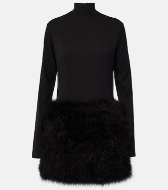 Minikleid Elly aus Seide mit Federn | The New Arrivals Ilkyaz Ozel