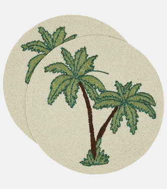 Set de 2 manteles Palms con cuentas | Les-Ottomans