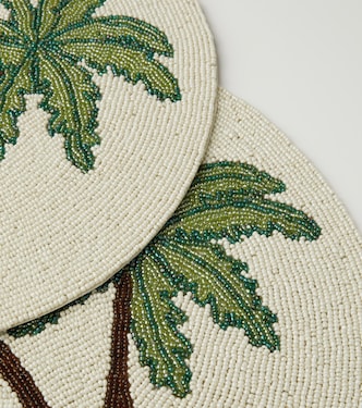 Set de 2 manteles Palms con cuentas | Les-Ottomans