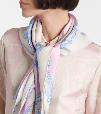 Cameo printed silk scarf | Versace