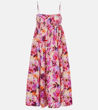Bedrucktes Midikleid Lucille aus Baumwolle | Ulla Johnson