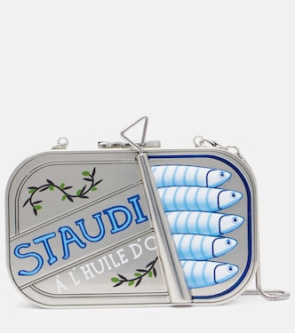 Staudines Tin metal clutch | Staud