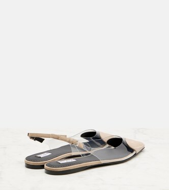 Cœur suede and PVC slingback ballet flats | Alaïa