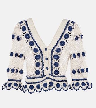 Cardigan Bouquette in crochet di cotone | Anna Kosturova