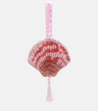 Pochette Seashell en satin à perles | Clio Peppiatt